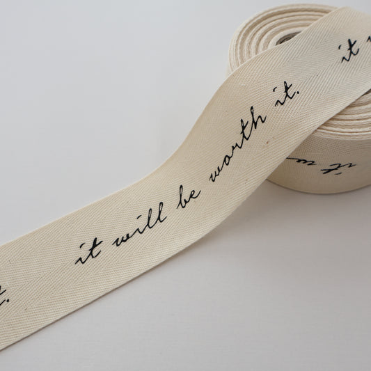 lettering ribbon ナチュラル英字リボン