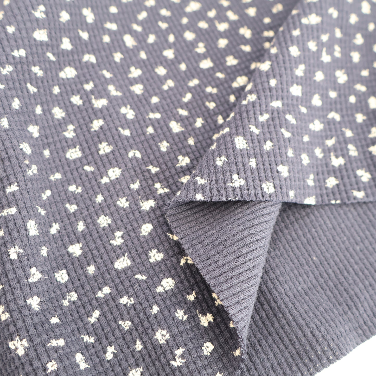 mini flower waffle 小花柄ワッフルニット