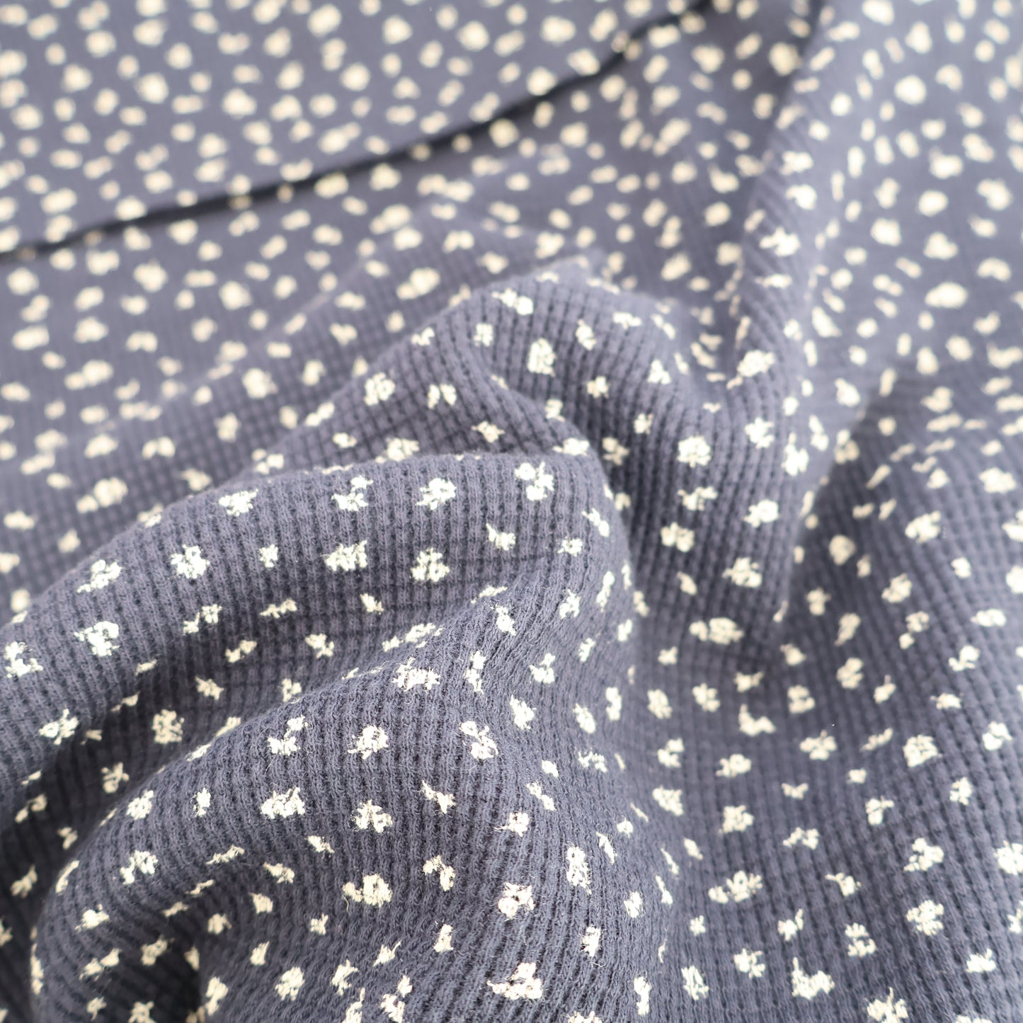 mini flower waffle 小花柄ワッフルニット