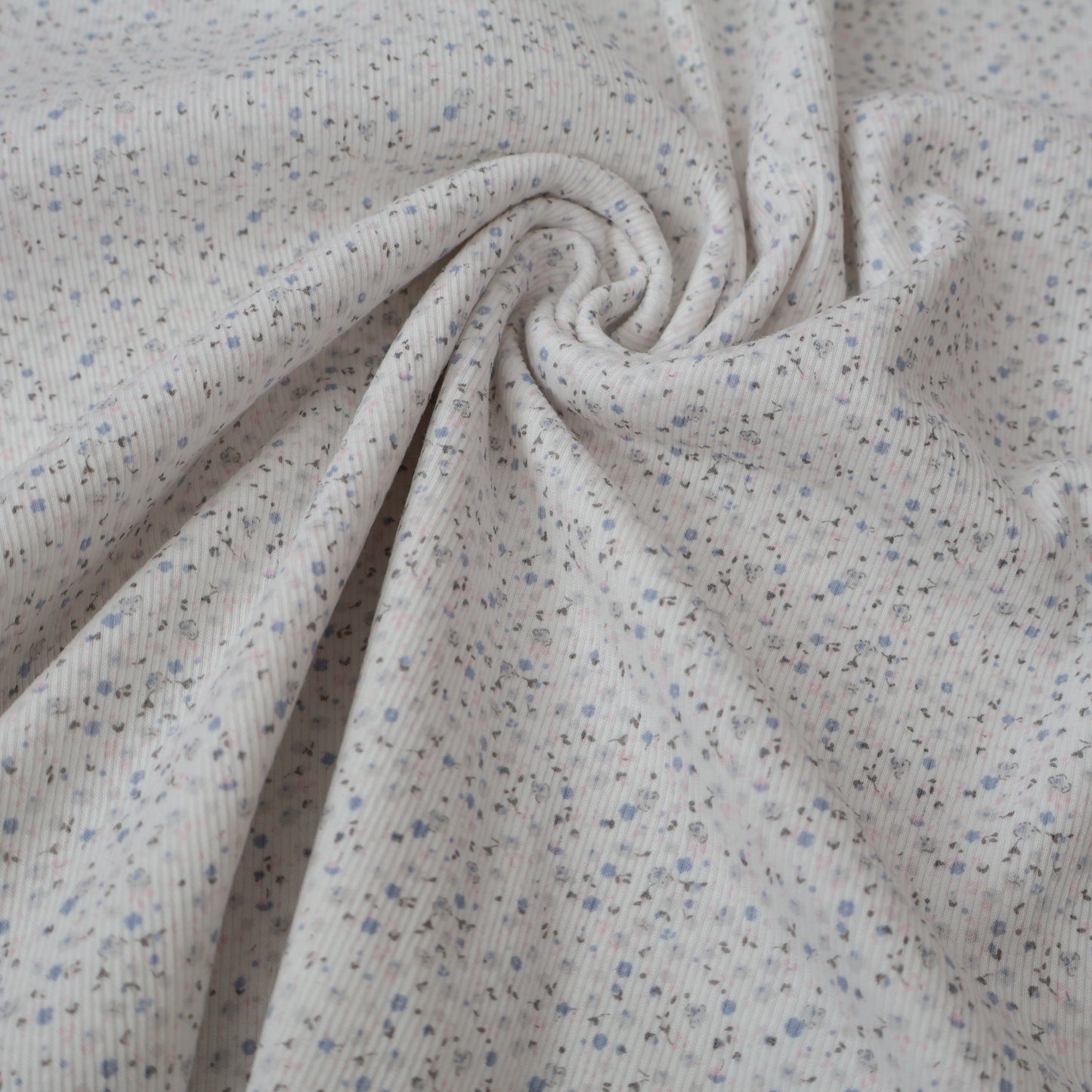 Little flower knit　小花柄リブニット